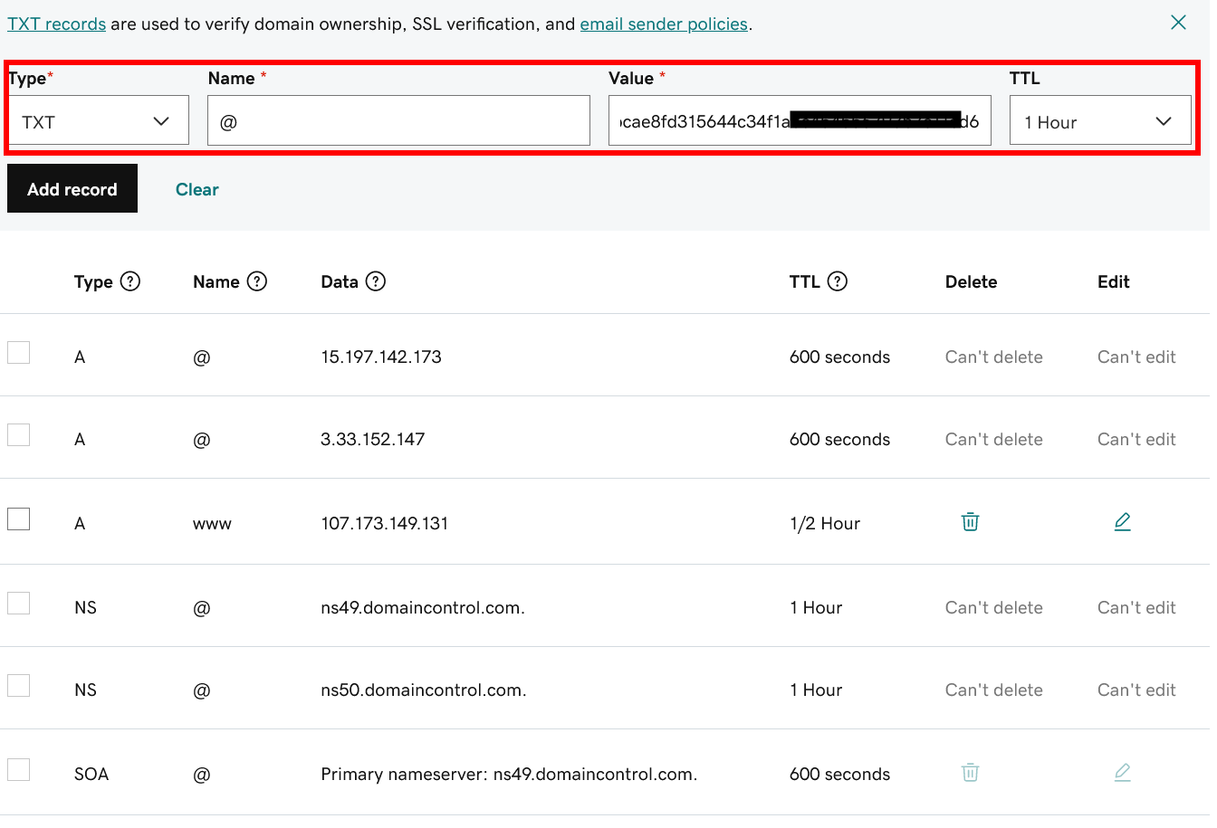 sedo dns management