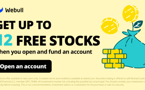 Webull New Users Promotion in June – 12 FREE Stocks + 5.0% Apy + $10 cash